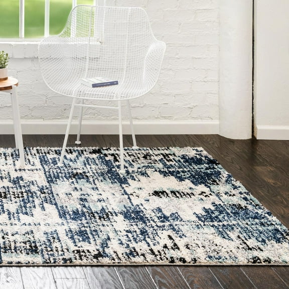 Unique Loom Tucson Collection Area Rug - Sonora (2' x 3' Rectangle Blue/Ivory)