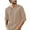 Brown, variant on Men's Casual 3/4 Sleeves Shirt Henley Neck/V-Neck Button T-Shirt Loose Breathable Lightweight Workout Tops Classic Pullover
