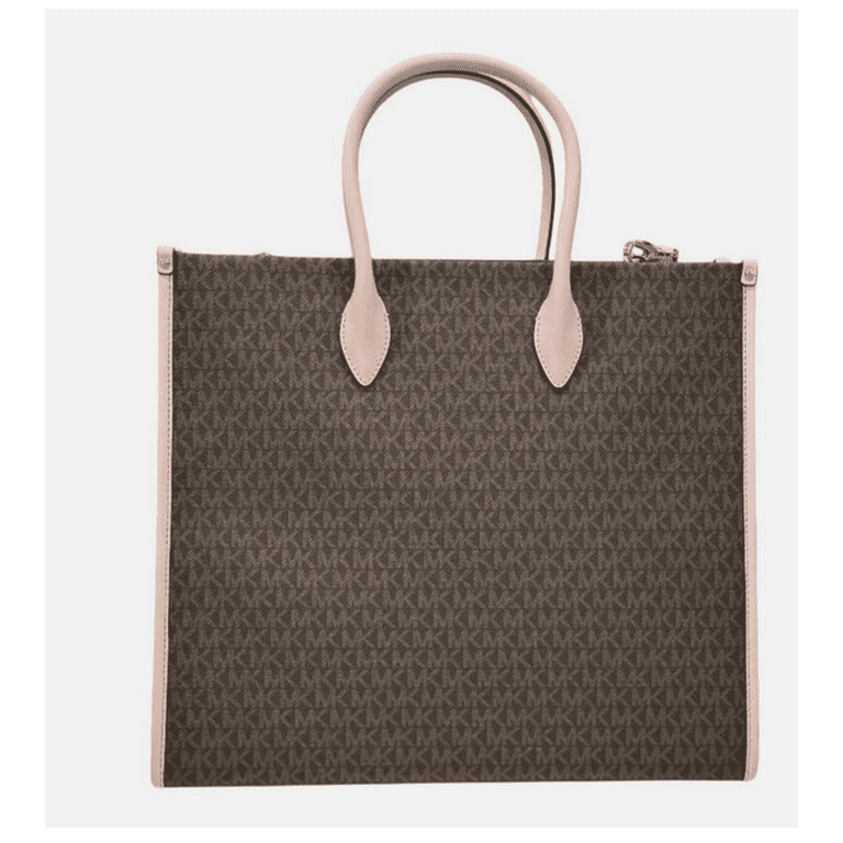 Michael Kors Womens Mirella Large Tote Crossbody Bag Brown MK