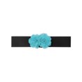 thumbnail image 1 of Cinturón Elástico Ancho para Mujeres INSPIRE CHIC, Corsé Estirable de Doble Flor Grande, Elegante y Casual para Vestido 68x6cm/26.8x2.4 pulgadas (LxA) Azul, 1 of 6