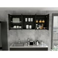 thumbnail image 2 of Black Wall Cabinet with Open and Close Storage / Kitchen Utility Item, 2 of 3