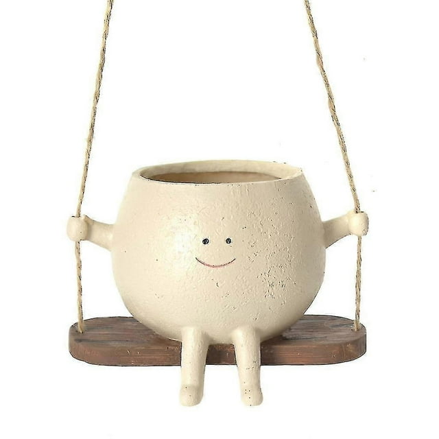 Swing Faces Planters Pot Desktop Gardening Potted Succulent Plant Pot Resin Banmo