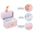 thumbnail image 4 of Uxcell Velvet Ring Box, 4 Slots Travel Ring Box Jewelry Holder Portable Mini Jewelry Case for Rings, Pink, 4 of 6