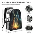 thumbnail image 4 of Honeii Firefly Forest Fox Print Clear Backpack Heavy Duty Transparent Bag 17" See Through BookBag for Women Men Adults Work Festival Sports Travel, 4 of 7