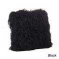 thumbnail image 1 of Fennco Styles Genuine Mongolian Lamb Fur Down Filled Decorative Throw Pillow, Many Colors (16-inch Square, Black), 1 of 1