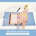 thumbnail image 3 of FORMRS 2 Pack Pencil Pouch for 3 Ring Binder with Clear Window Zipper Case, Yellow Stars Pattern, 3 of 6