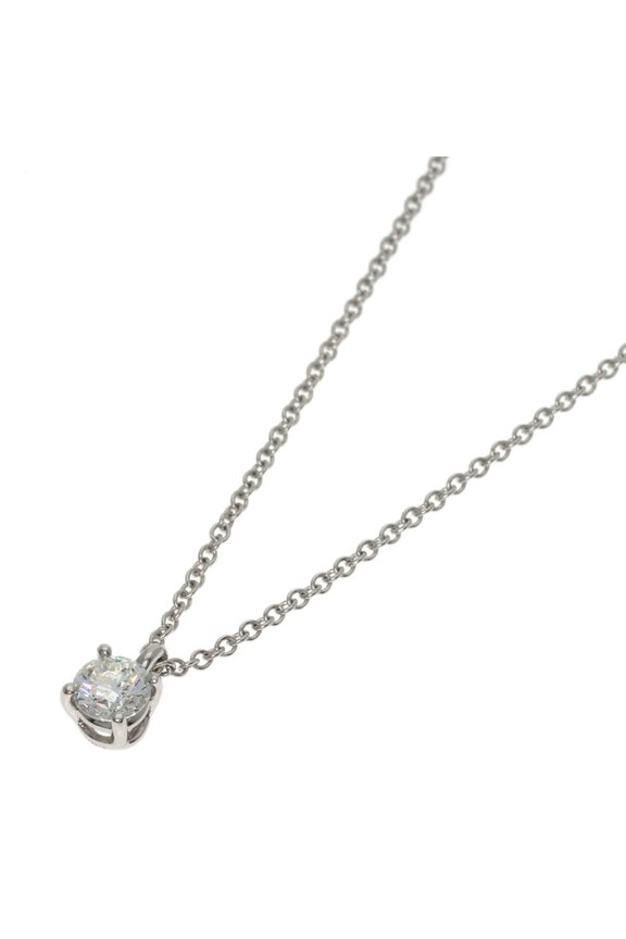 Pre-Owned Tiffany & Co. Solitaire Diamond Necklace, Platinum PT950, Women's.