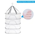 thumbnail image 3 of Unique Bargains Folded Mesh Clothes Hanging Dryer, 4-Tier Sweater Drying Rack, White, 3 of 5