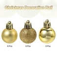thumbnail image 3 of Uxcell 24Pcs 1.5" Christmas Balls Ornaments, Shatterproof Hanging Ball Set for Christmas Tree Gold, 3 of 6
