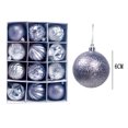 thumbnail image 2 of 12 piezas de adornos de bolas de Navidad para decoración de árbol de Navidad, caja de regalo reutilizable de 2,36 pulgadas para vacaciones y fiestas, 2 of 5