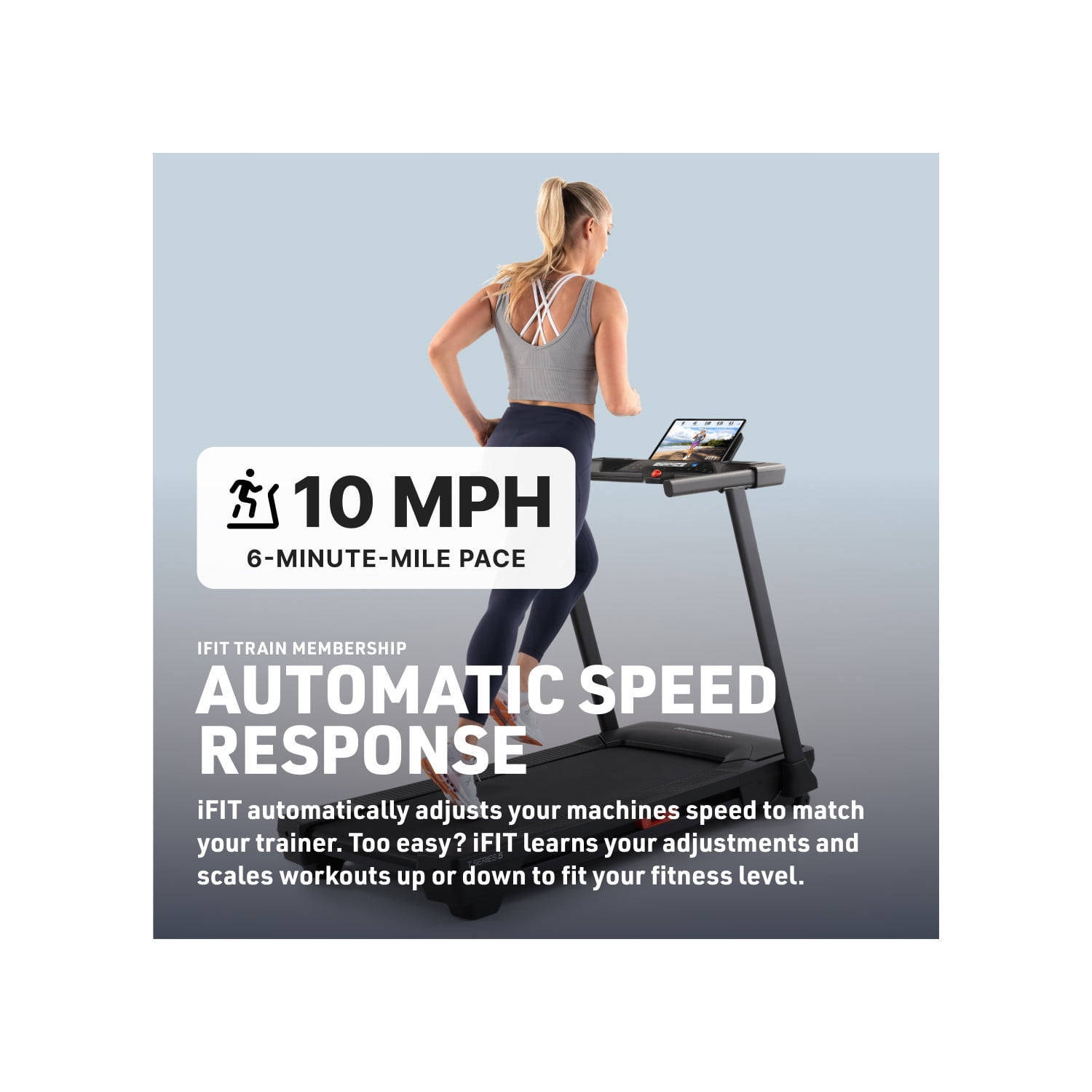 NordicTrack T Series 5 Smart Treadmill with 5" LCD Display & Device Shelf, 0-10% Incline, 0-10 MPH, KeyFlex™ Cushioning and Powered by iFIT