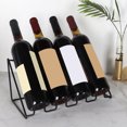 thumbnail image 4 of Estante de exhibición de vino de hierro Soporte creativo para almacenamiento de vino Soporte para vino con múltiples ranuras, 4 of 7