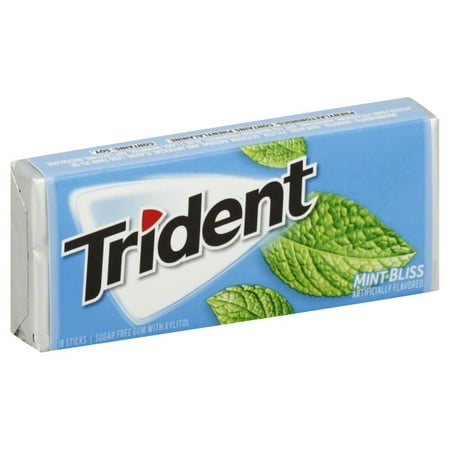 UPC 012546001939 product image for Trident Mint Bliss Sugar Free Gum, 18 pieces | upcitemdb.com