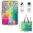 thumbnail image 2 of Colored Grid Geometry Outdoor Picnic Blanket, Foldable Waterproof Beach Mat, Portable Beach Blanket for Beach Camping, Hiking, Family Concerts, 2 of 8