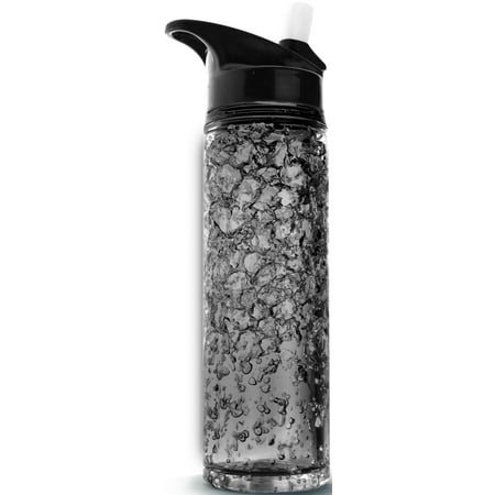 ASOBU Perma Frost Water Bottle with Double Wall Freezer Gel Pack, Smoke - 20 (Best Way To Smoke Cheese)