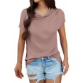 thumbnail image 2 of Breezora Trendy Women's Oversized Hooded Tshirt Casual Loose Fit Cotton Blend Top With Kangaroo Pocket For Street Style And Weekend Outings XXXXXL Size Khaki, 2 of 7