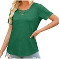 thumbnail image 5 of Summer Fashion Oversize Shirts for Womens Casual Solid Color V-neck Sleeve Top, 5 of 8