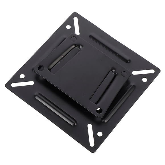 KALLORY 1Pack Wall-mounted Monitor Holder for PC Monitors Black Stainless Steel Square