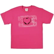 Browning Buckmark BRD7067 Girls Pink I Heart 100 Cotton Tee ShirtME Fushia
