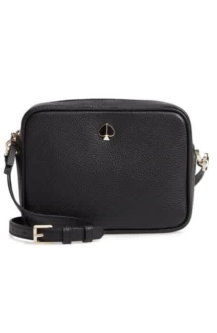 Kate Spade New York - Kate Spade Black Medium Polly Leather Camera Bag ...