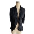 thumbnail image 3 of Summer Cardigans For Women Lightweight Cardigan Top Polyester Wear Daily Woman Black L, 3 of 5