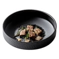 thumbnail image 1 of Qeeadeea 28oz Large Ceramic Soup Plate, Colorful Pasta Bowl, Stackable Salad Plate Set For Dinner-black, 1 of 6