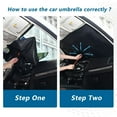 thumbnail image 5 of Qxltty Purple Iris Car Windshield Sunshade Umbrella Quality Black Rubberized Fabric Can Effectively Block UV Rays Heat, 5 of 8