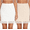 White + Beige – 2 Pack, variant on APEXFWDT Women Half Slips Lace Trim Underskirt Above Knee Half Slip for Under Dresses