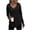 Black, variant on Tqcoqu Women's Waffle Knit Drawstring Hoodie,V Neck Thumb Hole Long Sleeve Casual Tops,2026 Spring Fall Trendy Clothes,Brown Women's S-XXL