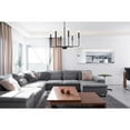 thumbnail image 3 of Living District Willa 6-Light Modern Iron Metal Pendant Light in Black, 3 of 10