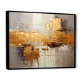 thumbnail image 2 of Designart "Gleaming Gold VII" Abstract Collages Floater Framed Wall Decor, 2 of 7