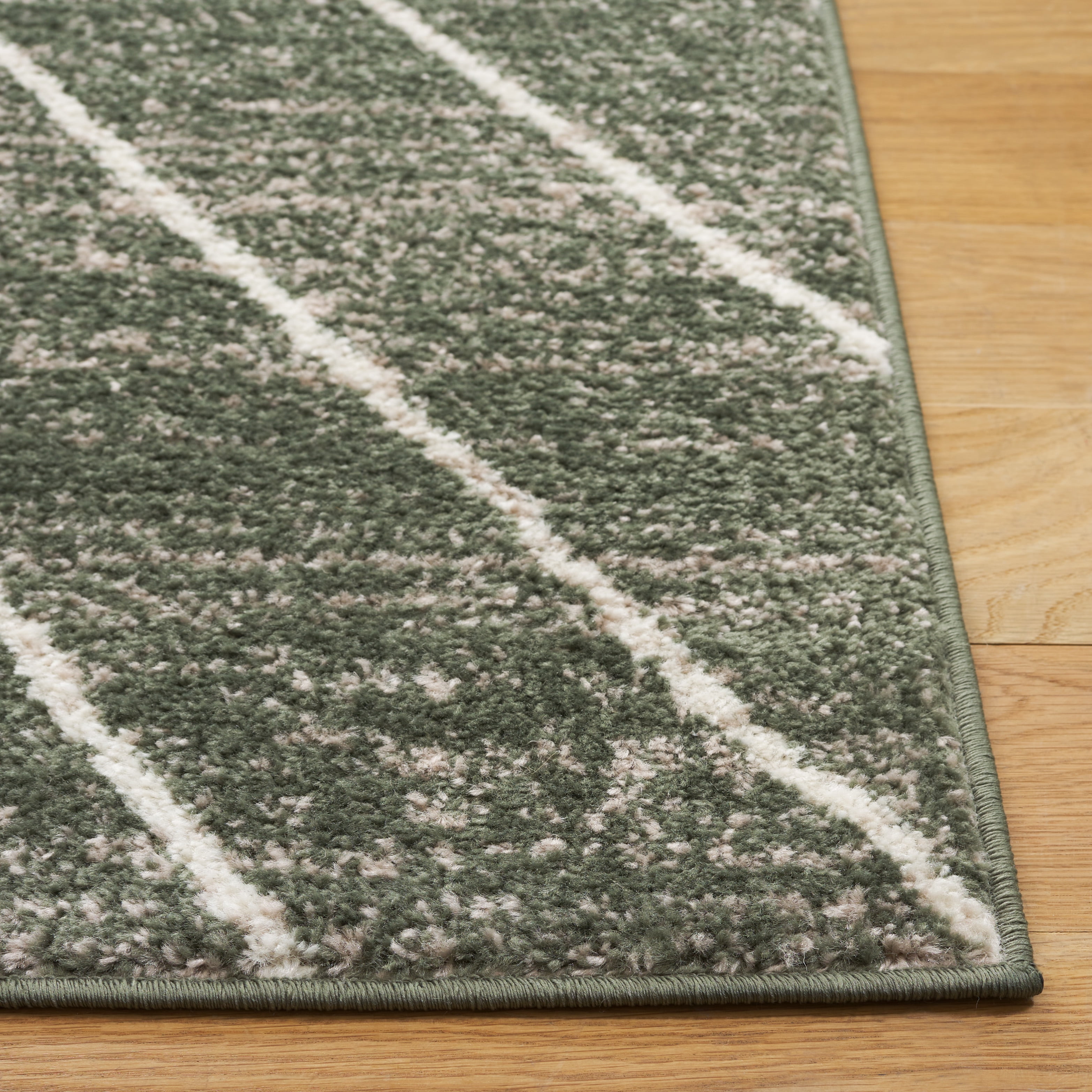 SAFAVIEH Adirondack Evonne Geometric Area Rug, Dark Green/Ivory, 5'1" x 7'6"