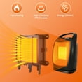 thumbnail image 6 of 1500W Eletric Heater with 3 Levels PTC Heating Modes, Small Portable Heater with 90°Oscillation, Overheat Protection and Tip-Over Switch for Bedroom, Dorm, Office, Black, 6 of 12