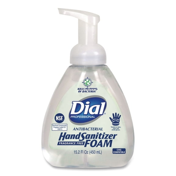 15.2 oz. Pump Bottle Antibacterial Foam Hand Sanitizer - Fragrance-Free