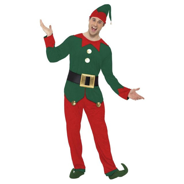 Smiffys Mens Elf Christmas Costume Set
