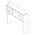 thumbnail image 3 of Pemberly Row Contemporary Twin Bookcase Headboard in Blueberry, 3 of 6