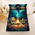 thumbnail image 5 of Erosebridal Camper Themed Full Size Sheets,Galaxy Aurora Bed Sheets For Kids 4-Piece, 5 of 6