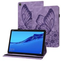 XYX Case for MediaPad M5 lite 10.1 inch 2018 BAH2-W19 BAH2-L09, Retro Butterfly Slim Folio Stand Cover (Purple)