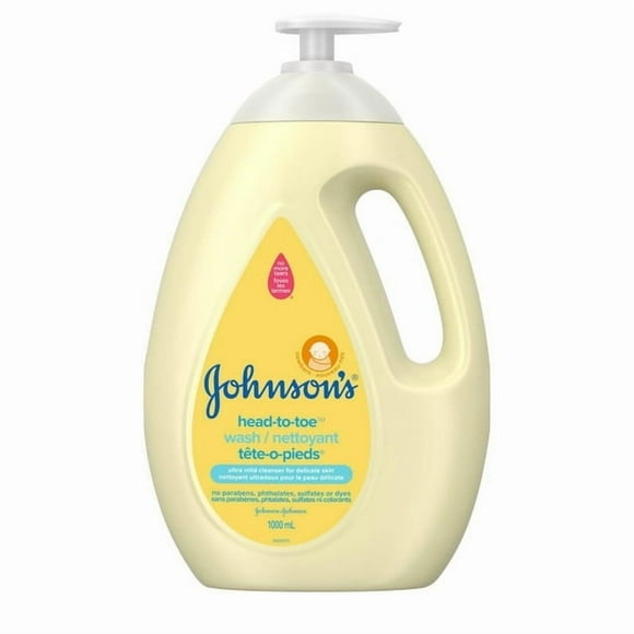 Johnson's Baby Wash and Shampoo for Baths, Head-to-Toe, Tear Free, 1000 mL