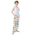 thumbnail image 3 of FORMRS Boys Pajama Pants with Pockets Size 13-14Y Kids Lounge Sleep Bottoms, Colorful Flowers, 3 of 8