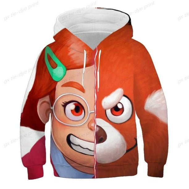 Turning Red Cosplay Ropa para niños Sudadera con capucha Abrigo para niños Sudadera con capucha para niñas Ropa para bebés Ropa para niños Ropa de animación para niños 160 heqiyong CONDUJO