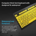 thumbnail image 3 of Teclado de computadora con letras grandes, teclado USB con cable de alto contraste con letras impresas de gran tamaño para personas con baja visión y discapacidad visual-yezi, 3 of 4