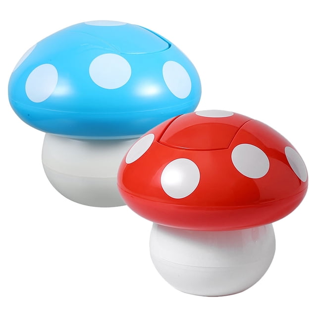 2 Pcs Poubelle de Bureau en Forme de Champignon Rouge pour Bureau 7.47x7.47x7.47 Po