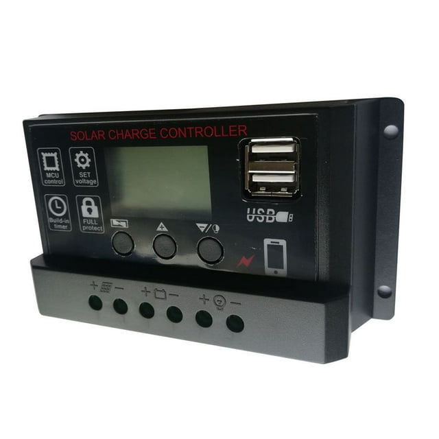EeaseMX Controlador de carga solar de litio-plomo-ácido universal totalmente automático, color negro (30 A)