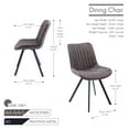 thumbnail image 7 of Porthos Home Vue Dining Chairs, Microfiber and Metal Legs (Set of 2), 7 of 7