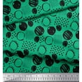 thumbnail image 3 of Soimoi Green Cotton Duck Fabric Dots & Circle Geometric Decor Fabric Printed Yard 42 Inch Wide, 3 of 3