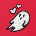 thumbnail image 2 of Dalix Heartly Ghost Cropped Tee Lightweight High Waisted Short Sleeve Summer Shirt Womens in Team Red S Small, 2 of 5