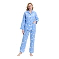 thumbnail image 1 of Apparonia Conjuntos de Pijama para Mujer Ropa de Dormir de Algodón Camisa de Manga Larga con Botones Al Frente y Pantalón Ropa de Dormir Cuello con Solapa Pijamas Conjuntos para Estar en Casa Noche S, 1 of 7