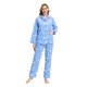 thumbnail image 1 of Apparonia Conjuntos de Pijama para Mujer Ropa de Dormir de Algodón Camisa de Manga Larga con Botones Al Frente y Pantalón Ropa de Dormir Cuello con Solapa Pijamas Conjuntos para Estar en Casa Noche S, 1 of 7