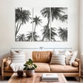 thumbnail image 2 of Elephant Stock Tropical In Black And White Wall Art - Horizontal Multi Panel Canvas - Living Room Wall Decor - Floral And Botanical Multi Panel - Black And Gray Decor By Sisi And Seb - 65" x 42", 2 of 8